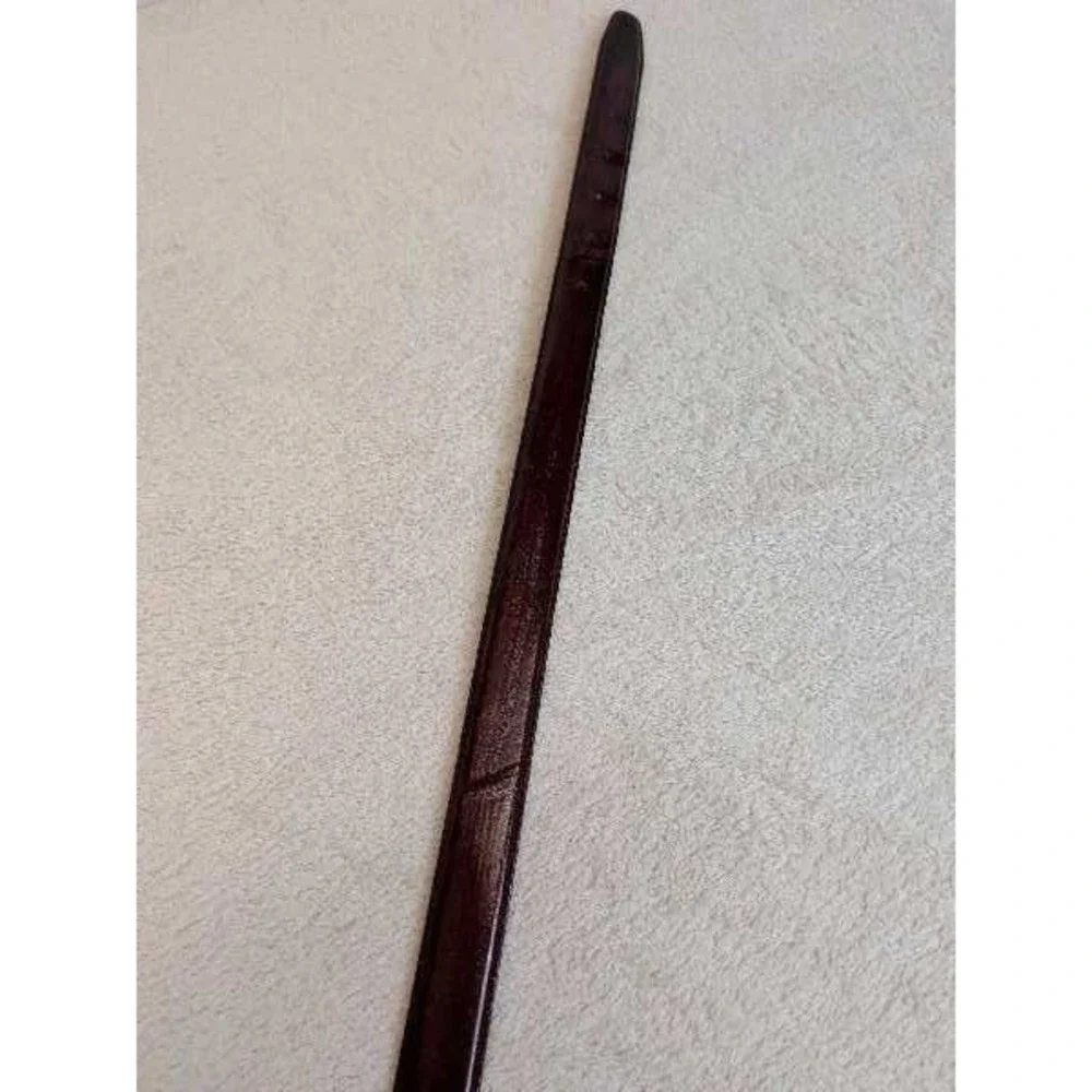Genuine Eel Skin Belt Men's Size 40 Brown Leather Buckle Casual